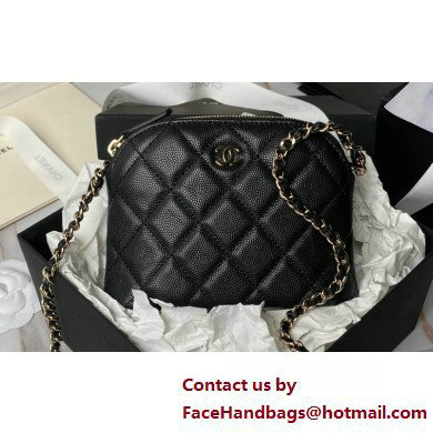 Chanel Grained Calfskin & Gold-Tone Metal Clutch with Chain Bag AP4000 Black 2025 - Click Image to Close